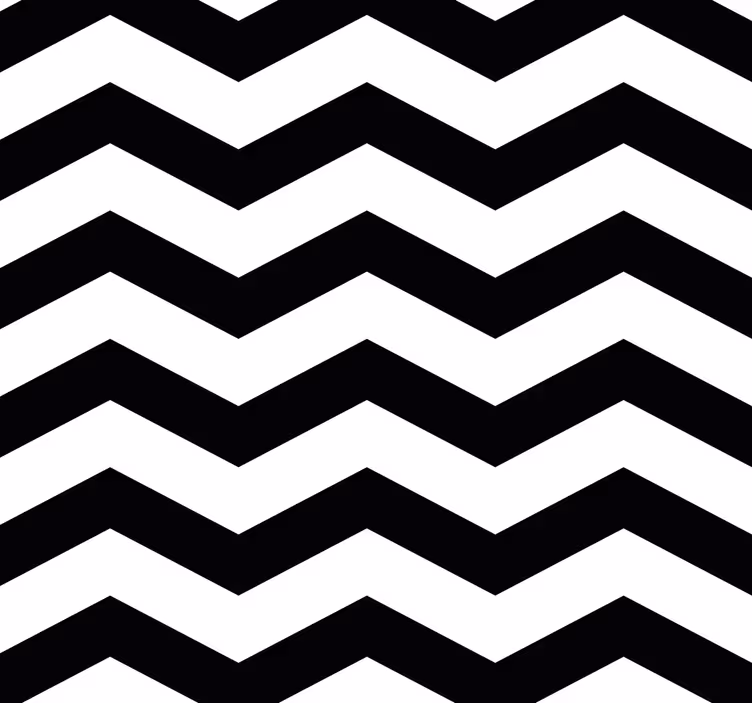 White and black chevron pattern blind kitchen - TenStickers