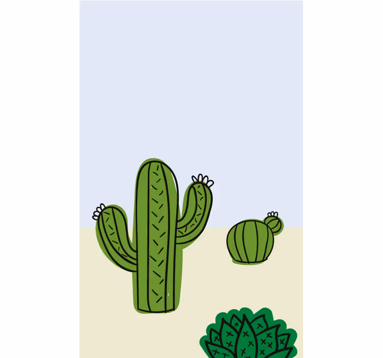 Cactus plant blind kitchen - TenStickers