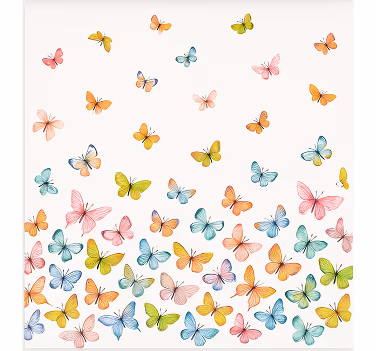 Flying colorful butterflies blind children - TenStickers