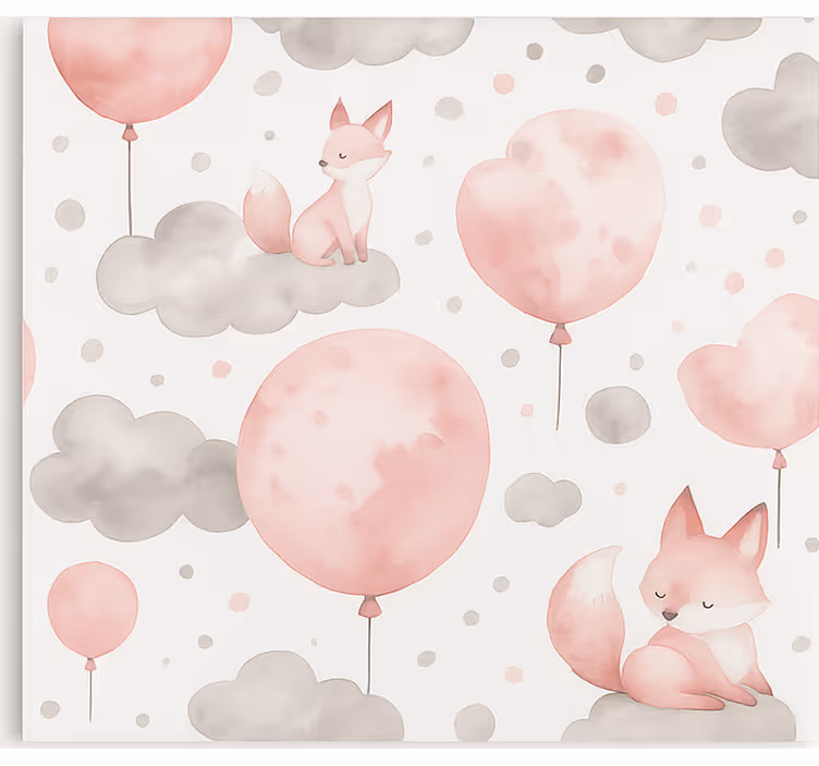 Pastel balloons and clouds blind children - TenStickers