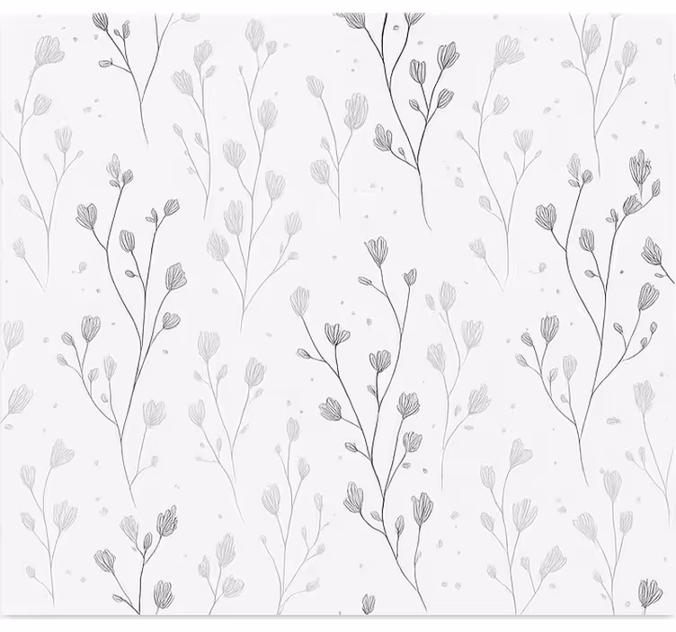 Minimalist botanical branches living room blind - TenStickers