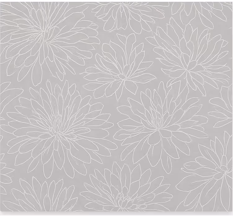Sheer floral pattern living room blind - TenStickers