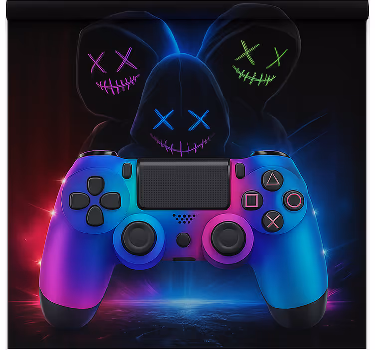 Neon mysterious gamers  blind geek - TenStickers