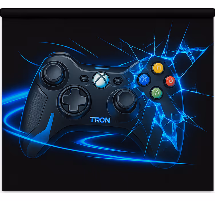 Shattered neon blue controller  blind geek - TenStickers