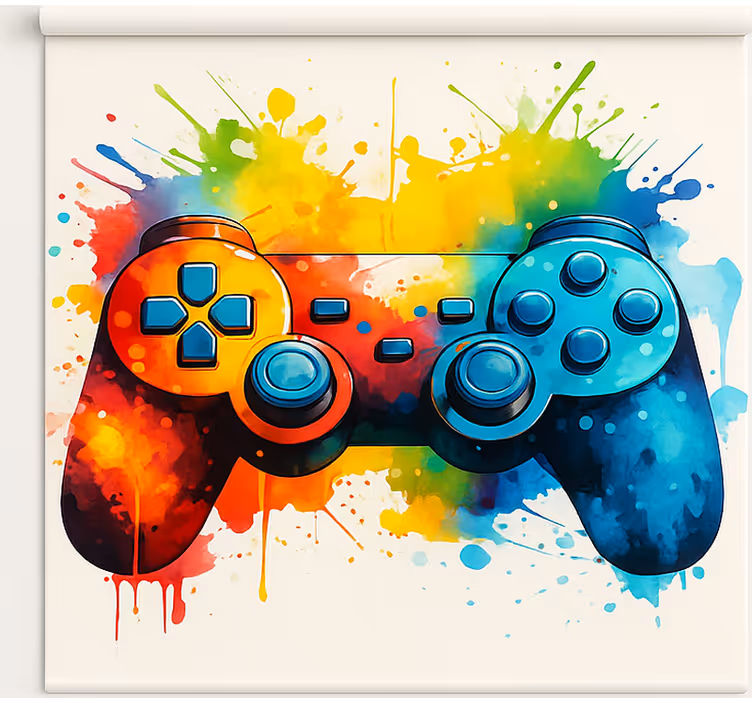 Bright paint splash controller blind geek - TenStickers