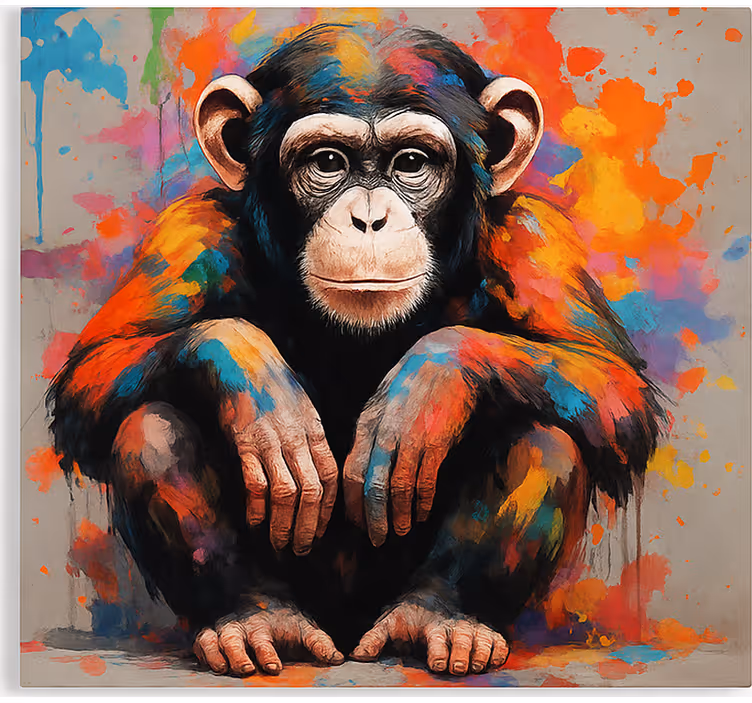 Monkey with colors blind teens - TenStickers