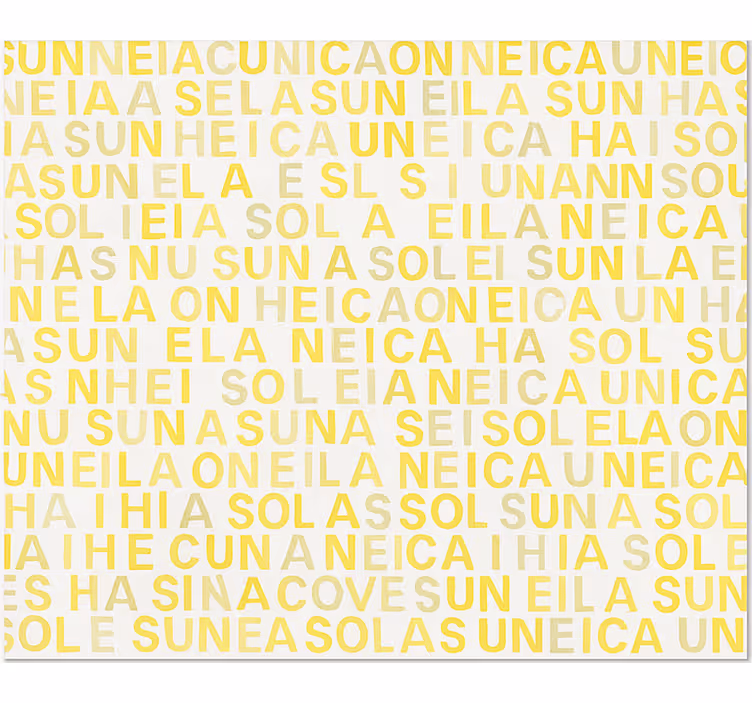 Yellow printed letters blind teens - TenStickers