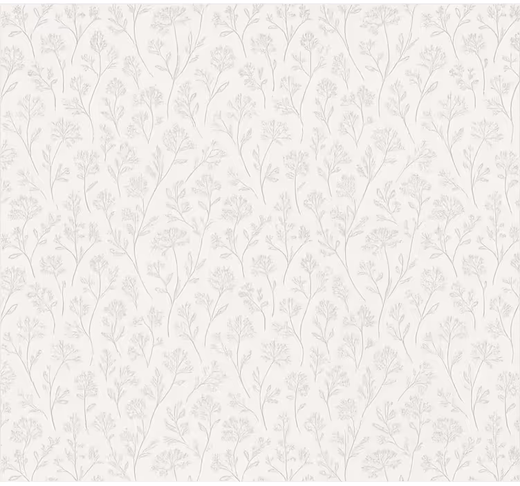 Thin grey flower art  dining room blind - TenStickers