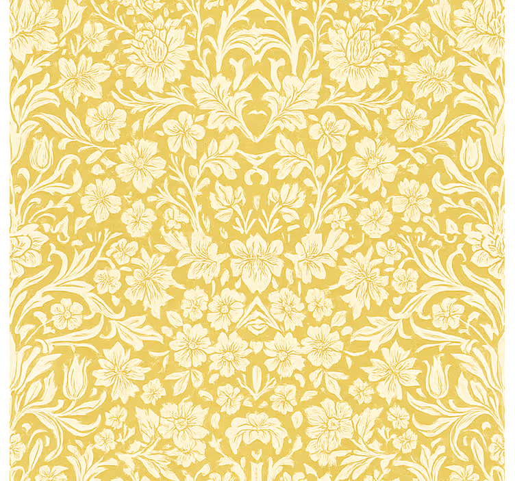 Dining room blind with yellow mandala flowers - TenStickers