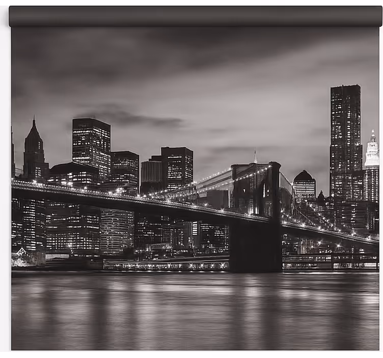 Blind office city after dark - TenStickers