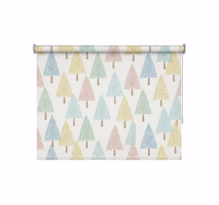 Scandinavian blind pastel nordic trees - TenStickers
