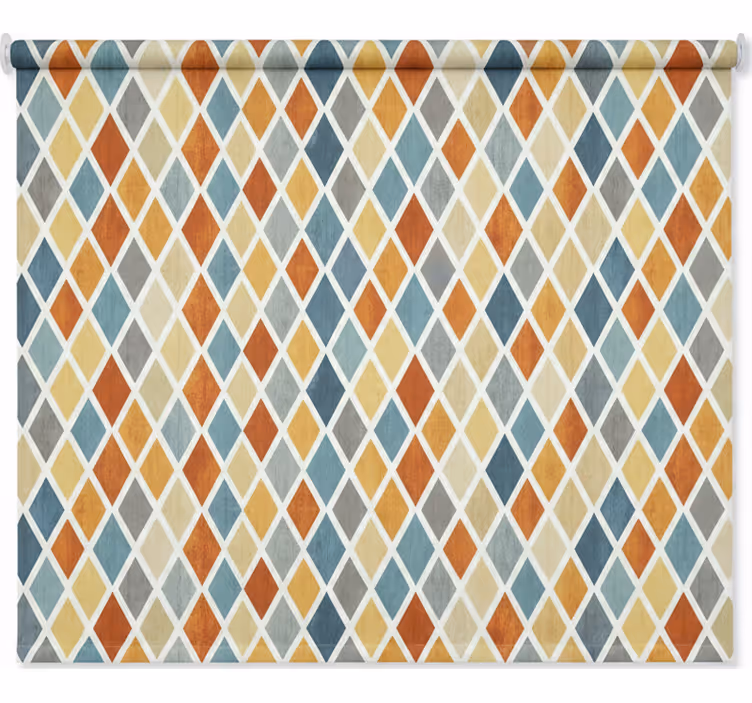 Cascading colourful diamonds scandinavian blind - TenStickers