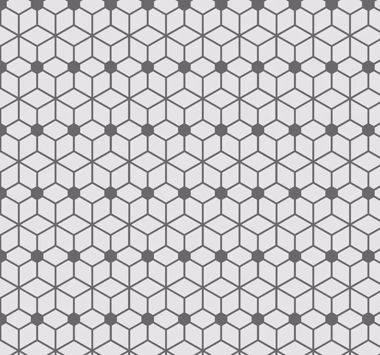 Bathroom blind in hexagonal tile pattern - TenStickers
