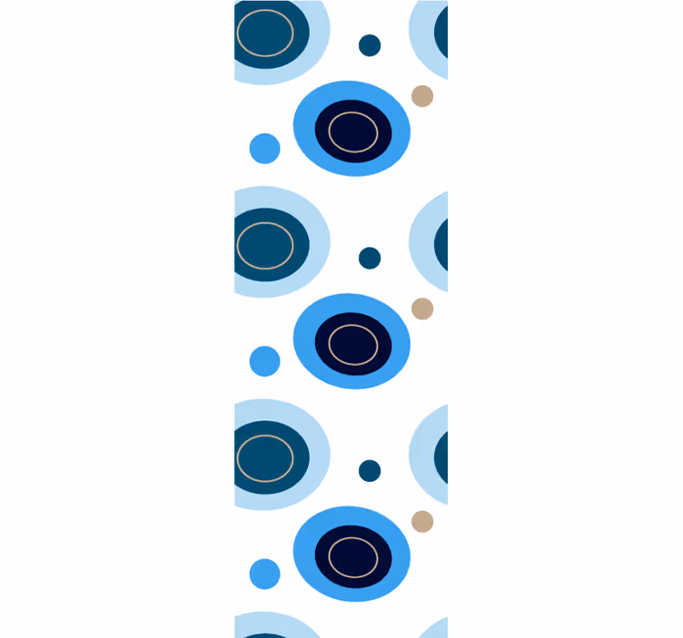 Home office blind in blue floral dot pattern - TenStickers