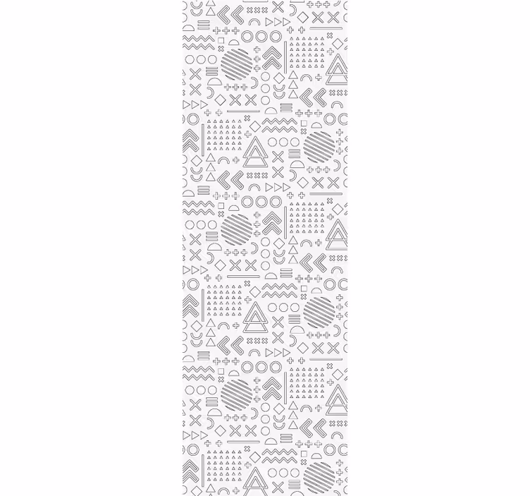 Home office blind with geometric sketches pattern - TenStickers