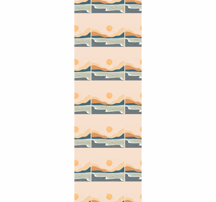 Home office blind abstract sunset mountains - TenStickers