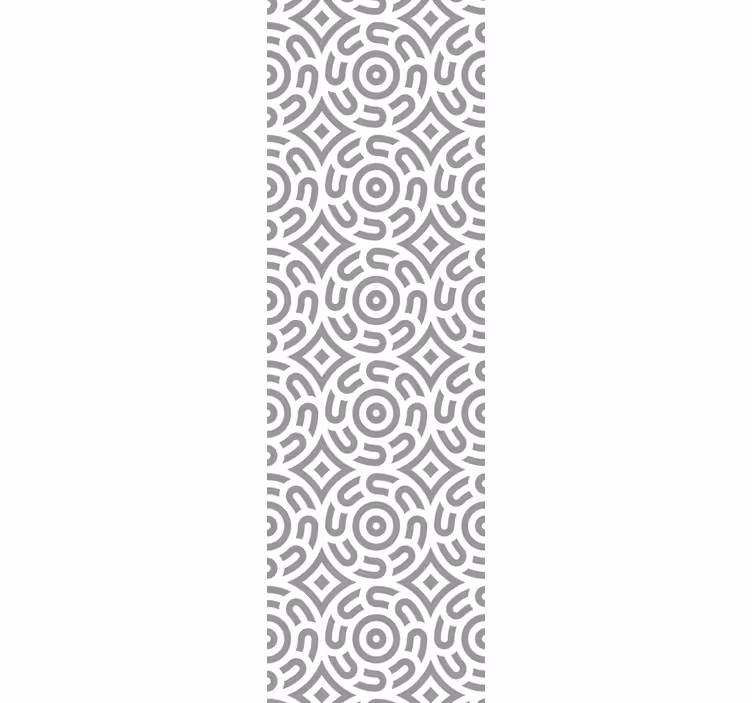 Home office blind in white geometric circle pattern - TenStickers