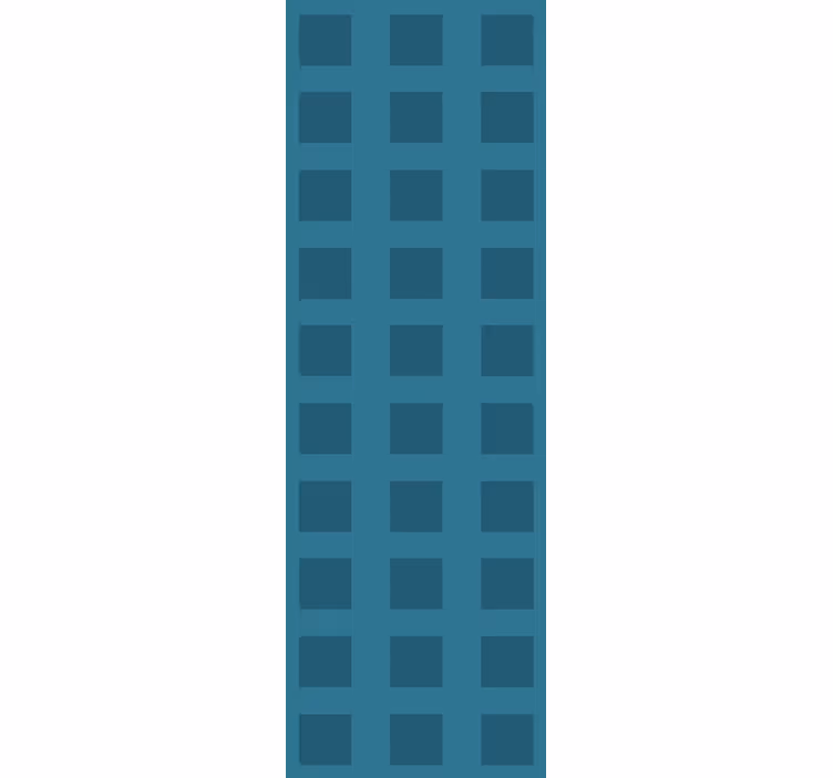 Home office blind in blue square pattern - TenStickers