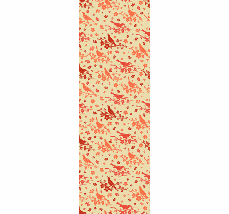 Oriental trees and birds home office blind - TenStickers