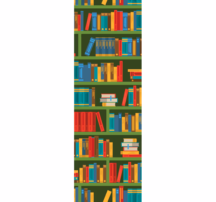 Home office blind in vintage green library style - TenStickers