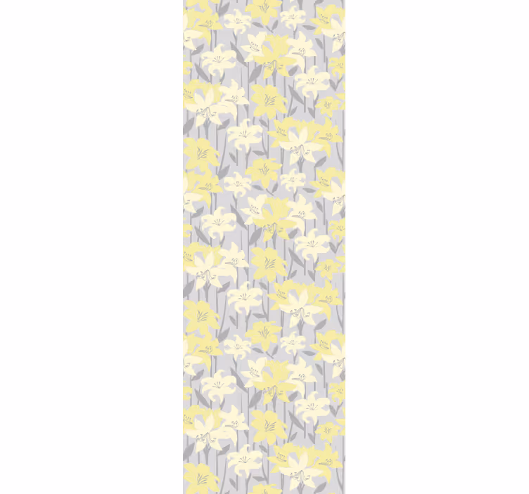 Dining room blind with floral yellow blooms - TenStickers