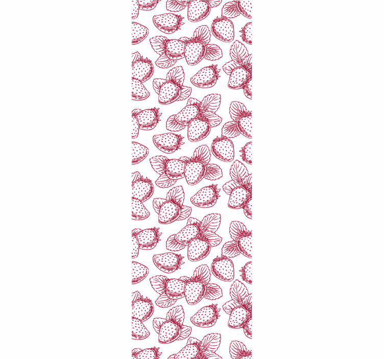 Blind kitchen strawberry drawings - TenStickers