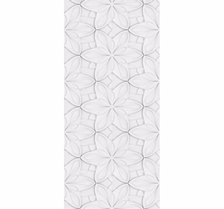 Blind kitchen minimalistic floral hexagon tiles - TenStickers
