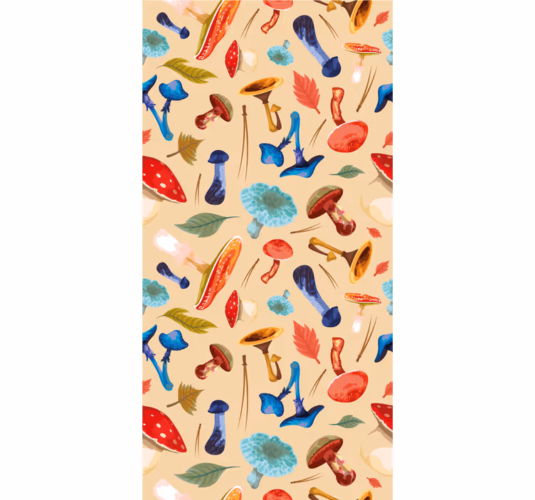 Blind kitchen washable mushroom drawing set - TenStickers