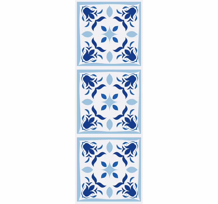 Blind kitchen with typical portuguese tile flowers - TenStickers