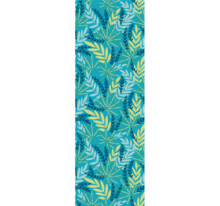 Blind kitchen in blue tropical pattern - TenStickers