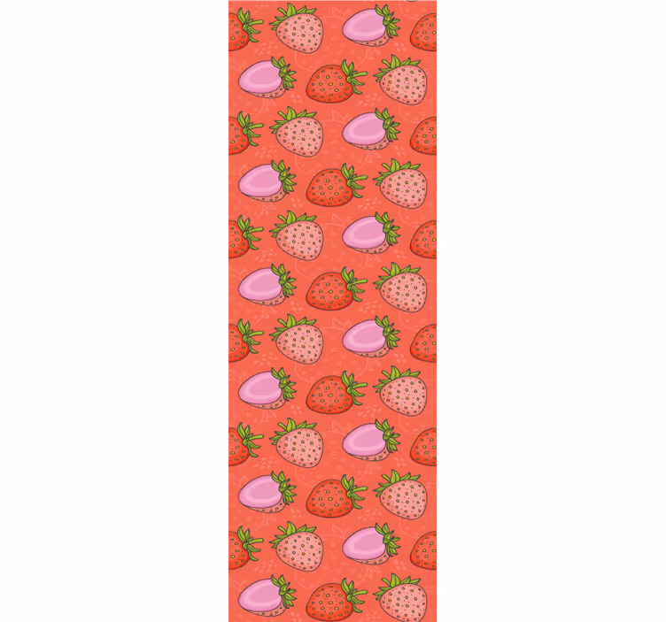 Blind kitchen seamless red and pink strawberries - TenStickers