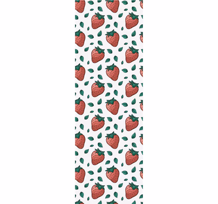 Blind kitchen vibrant red strawberries green leaves - TenStickers