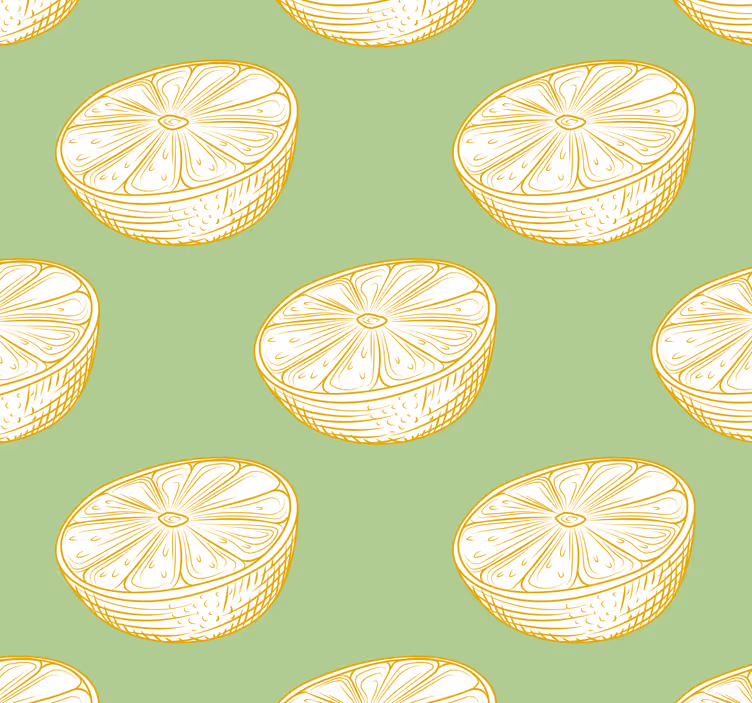 Blind kitchen hand-drawn lemon citrus fruit - TenStickers