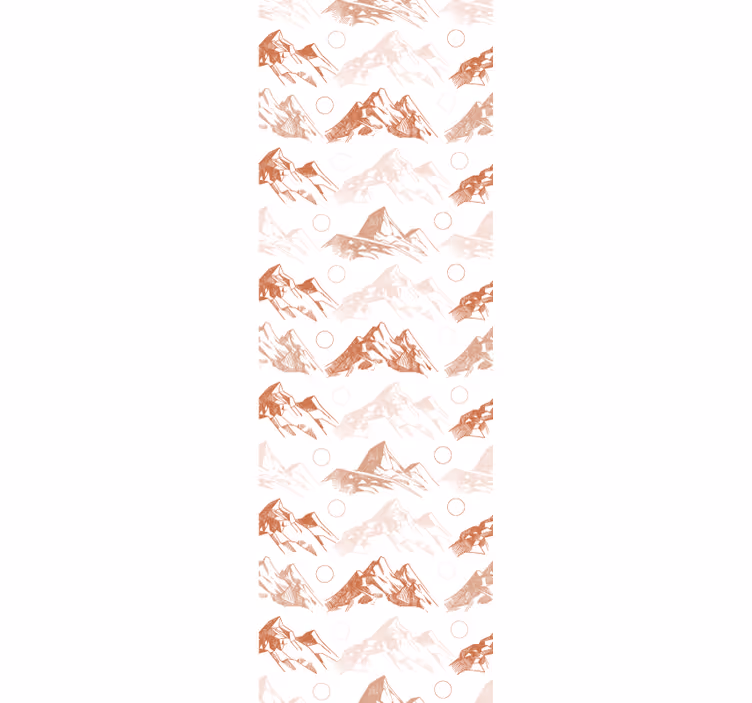 Dining room blind in terracotta mountains design - TenStickers