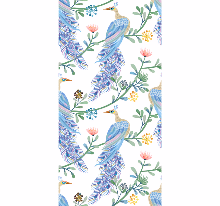 Dining room blind birds in paradise design - TenStickers