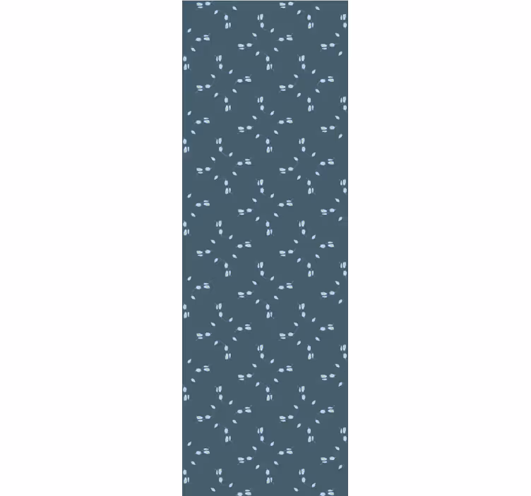 Dining room blind in blue magnolia flower pattern - TenStickers