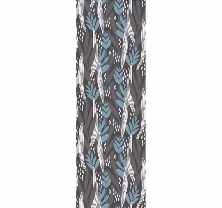 Floral gray aquarelle dining room blind - TenStickers