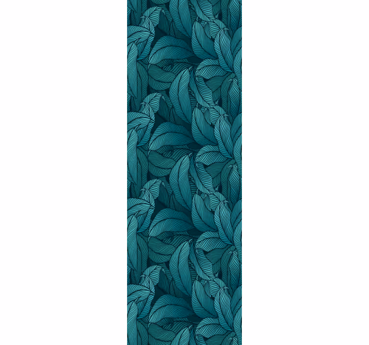 Dining room blind with wild dark green leaves - TenStickers
