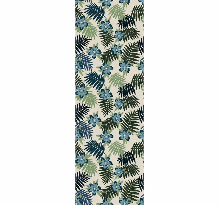Dining room blind in tropical green and blue - TenStickers