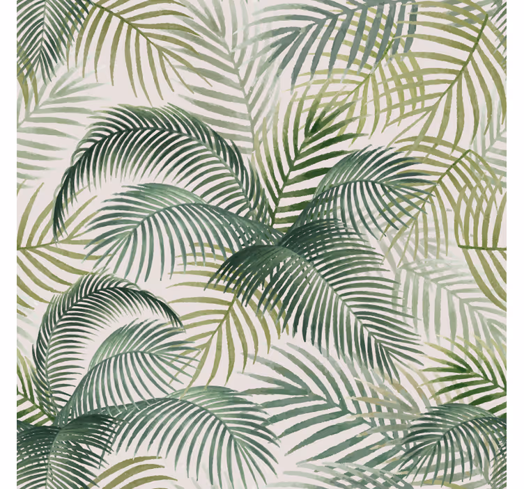 Dining room blind wild green leaves in nature - TenStickers