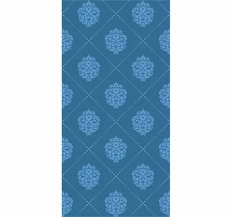 Dining room blind with floral diamond design - TenStickers