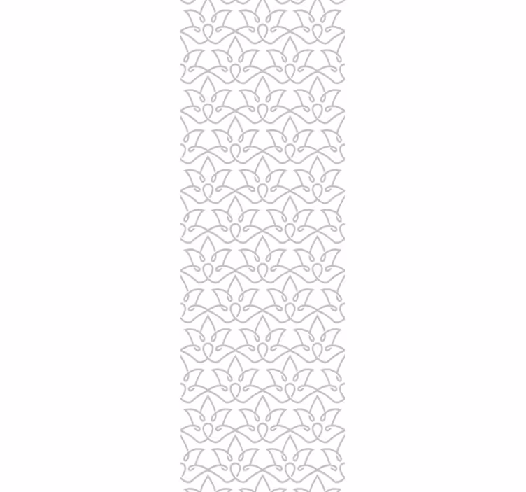 Dining room blind with modern floral gray pattern - TenStickers