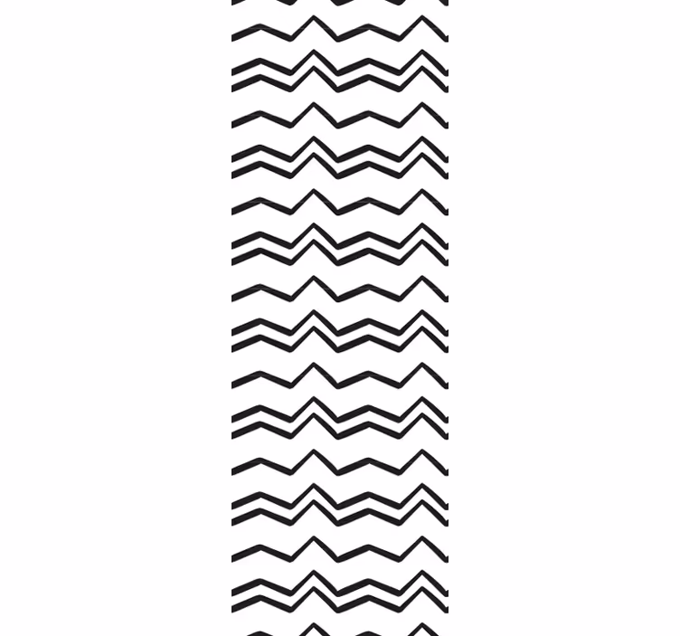 Dining room blind in black and white zigzag - TenStickers