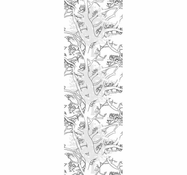 Dining room blind with dark tree branches design - TenStickers