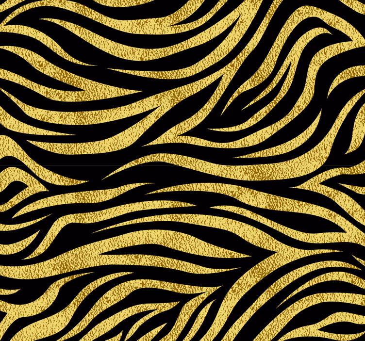 Golden zebra pattern dining room blind - TenStickers