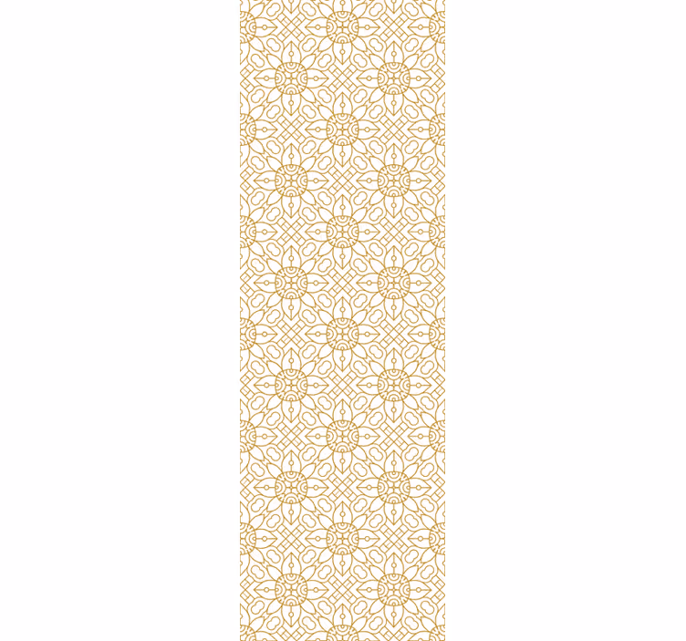 Dining room blind with modern white floral pattern - TenStickers