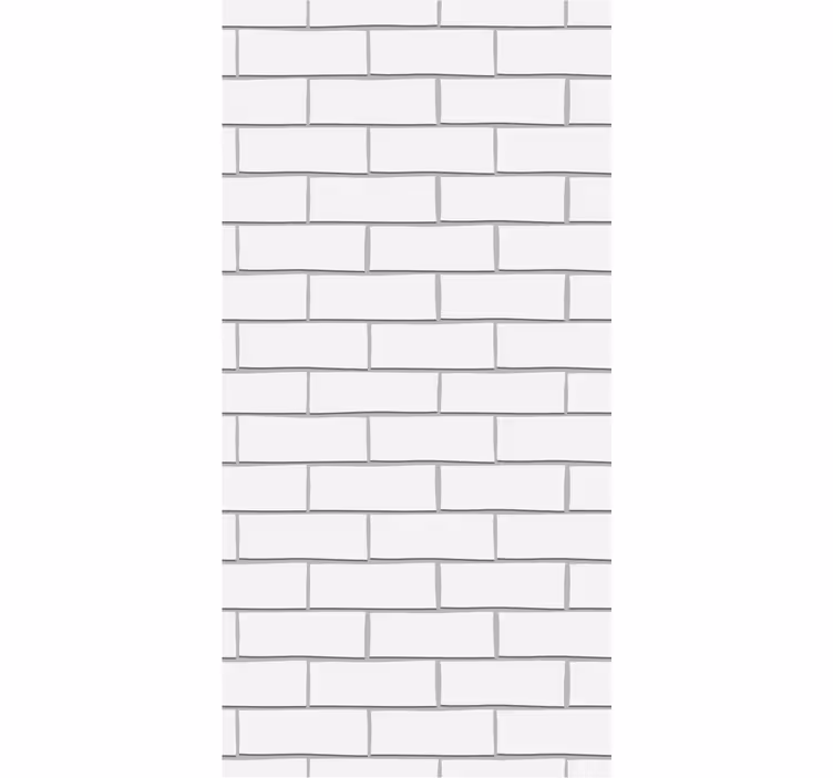 Dining room blind white thick bricks - TenStickers