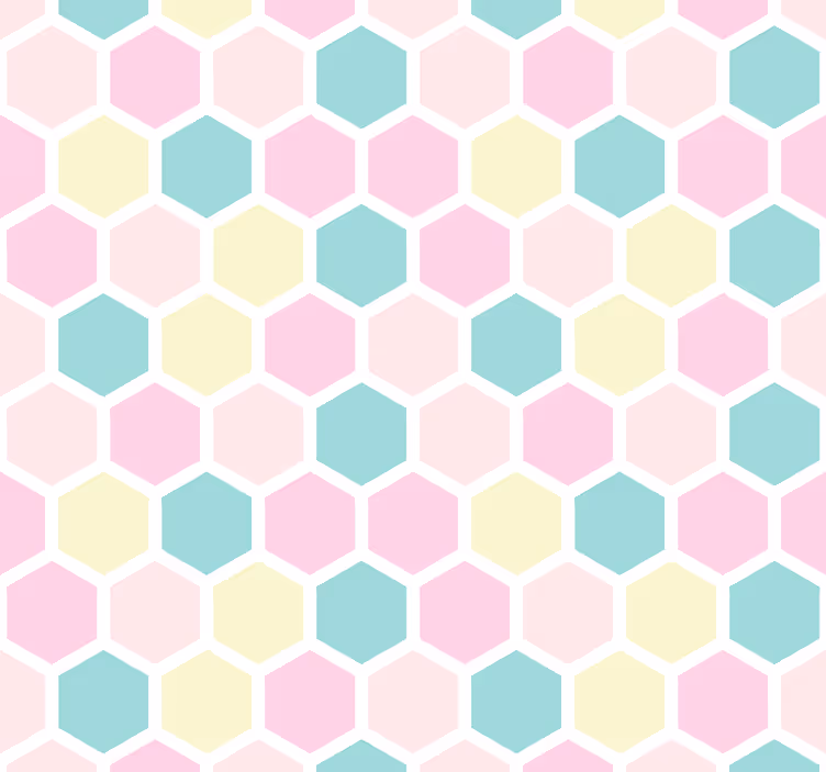 Dining room blind in geometric pattern and pastel colours - TenStickers