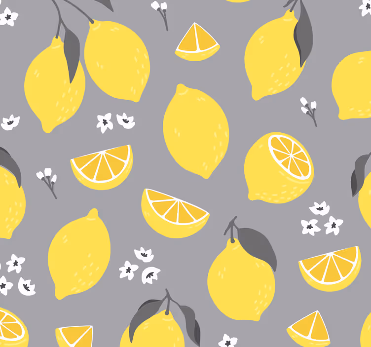 Dining room blind tropical lemon - TenStickers