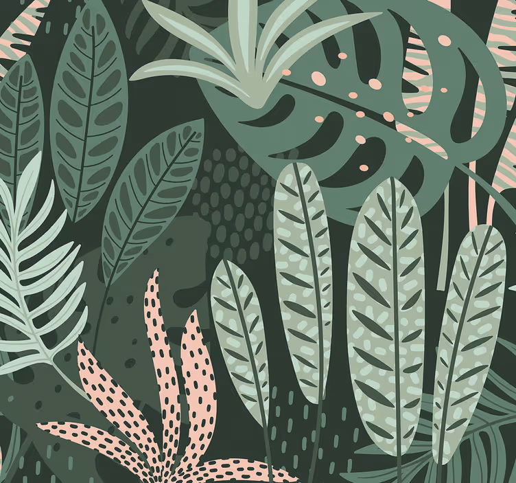 Dining room blind with tropical palm trees design - TenStickers